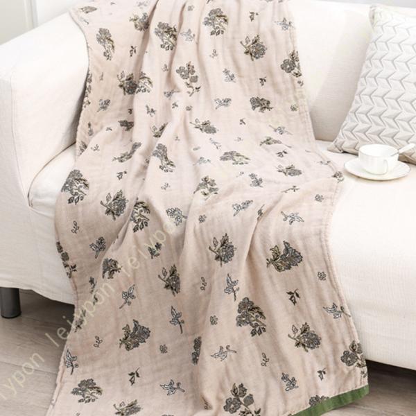 バスタオル ガーゼ 掛け ふわふわ 吸湿性 80*160cm タオルケット 肌掛け 綿 ガーゼケット...