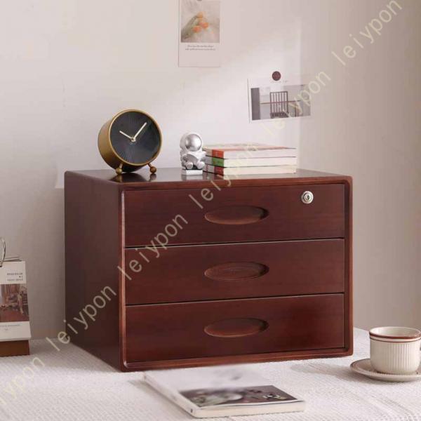 鍵付き 木製 小物チェスト 引き出し 小物収納チェスト レターケース 書類ケース 化粧品 雑貨収納 ...
