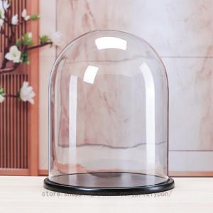 フィギュアケース ジュエリー ガラスドーム 円柱形 ドーム型 ガラスカバー インテリア 防塵カバー 卓上装飾用 卓上展示ケース ディスプレイケース 立体展示｜leiypon
