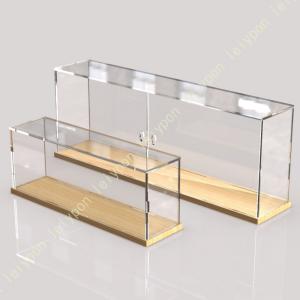 アクリル製 2段ショーケース 約幅71cm ショーケースボックス 透明アクリル製 幅87cm 鍵2個付き EX6-156-1-2
