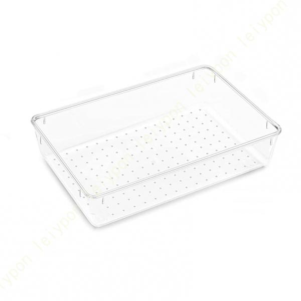 透明 化粧品収納ケース 収納トレー 食器 文房具 化粧品 下着 引き出し仕切り 整理トレイ 小物収納...