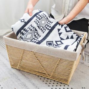 収納かご バスケット 収納棚バスケット 天然素...の詳細画像1