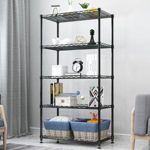 スチールラック 幅75 5段 スリム 棚 収納 スチール製ラック アジャスター付き 頑丈 キッチンラック オープンラック ラック 収納棚 パントリー 奥行35 高さ158