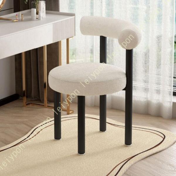 椅子 ドレッサーチェア 椅子 ラムズウール素材 高弾性クッション 美しい 吸湿性 良いソフトな手触り...