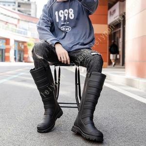 先芯入り 防水 ライディング ブーツ (L(25.5~26.0cm)) バイクブーツ