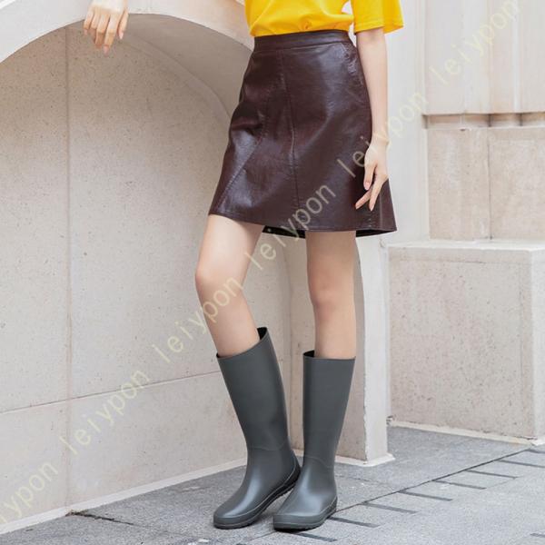 レディースレインシューズ お洒落 軽い 長靴 雨靴 ミドル 丈 ショートブーツ レインブーツ 雨の日...