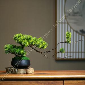 フェイクグリーン 卓上 人工観葉植物 崖松 人工盆栽 ウェルカムパイン フェイクツリー 玄関先 リビング オフィス 店舗装飾 カフェ 事務所 書斎 鉢植え
