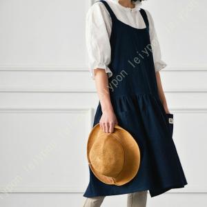 JCHJ カフェエプロン 北欧 無地 カフェ風...の詳細画像2
