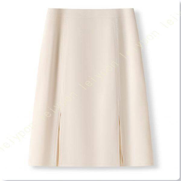 スカート 膝丈スカート黒 Aラインスカート 無地 オフィス 制服 レディース ストレッチ スーツ 女...