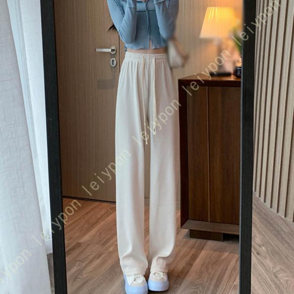 ワイドパンツ ウエストゴム ルームパンツ ゆったり ワイドパンツ レディース ボトムス 春夏 秋冬 ...