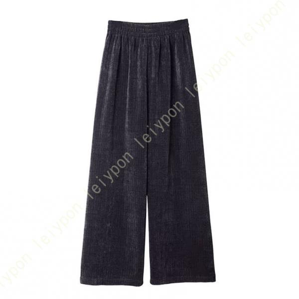 ワイドパンツ レディース 秋冬 ハイウェスト 柔らかい 無地 シンプル 冬 しっかり 上質生地 落ち...