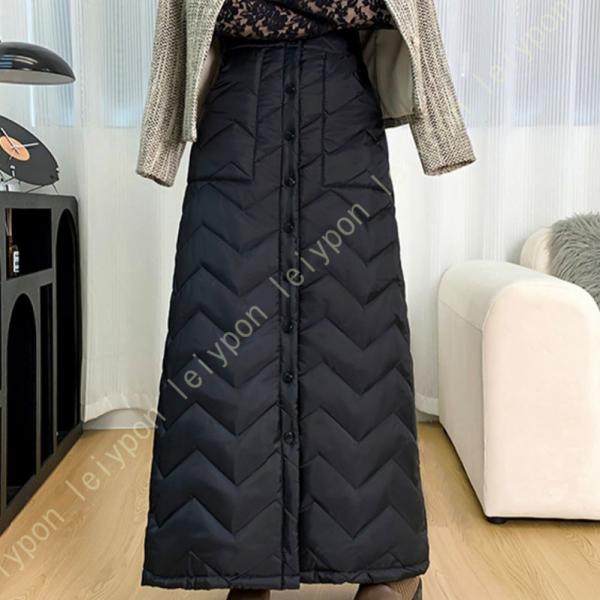 巻きスカート ロング丈 ダウン巻スカート 秋冬 スカート アウトドア ワンピース レディース あった...