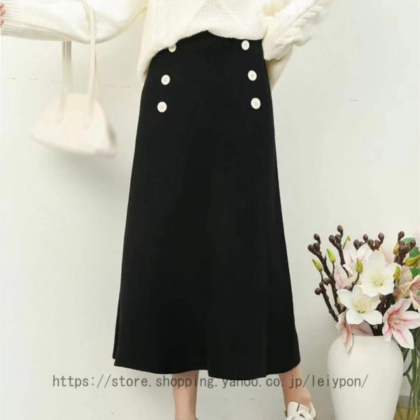 ロングスカート レディース プリーツスカート 厚手 ストレッチ 秋 冬 暖かい ロングスカート お洒...