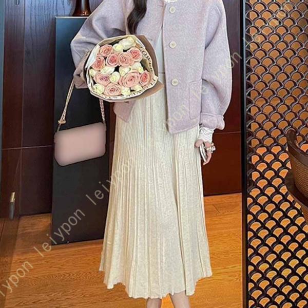 ニットスカート ウエストゴム レディース 暖かい ニットフレアスカート 秋冬 やわらかい 細身 美脚...