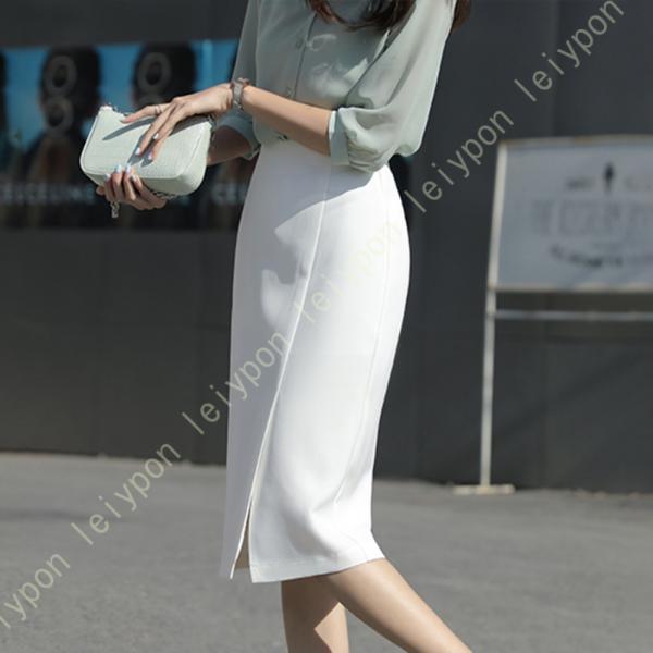 スリットスカート ペンシルスカート レディース オフィス タイトスカート ストレッチ OL ビジネス...