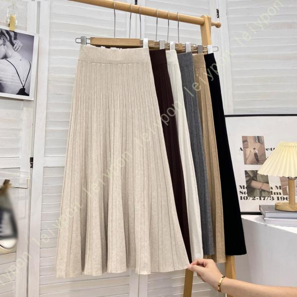 プリーツスカート レディース 冬 ロングスカート 秋ひらひら 可愛い きれいめ 女性らしい 雰囲気感...