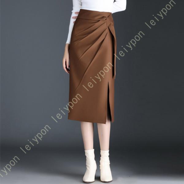 ロングスカート レディース オフィス ペンシル タイトスカート ナロースカート ウエストゴム ロング...