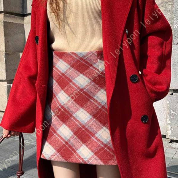 ミニスカート あたたかい レディース 秋冬 クリスマス 新年 厚手 トレンド 大人 女子 可愛い ボ...
