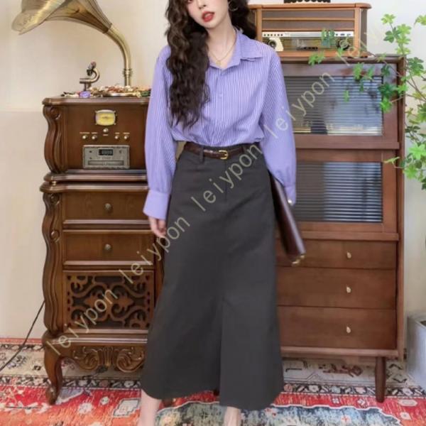 ロングスカート レディース シンプル 着心地 暖かい おしゃれ 秋冬 ビジネス OL オフィス 通勤...