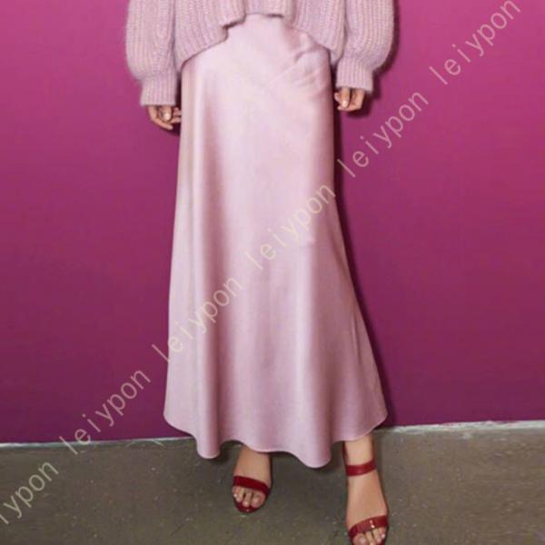 スカート レディース マーメイドスカート 春夏 知的 上品 エレガント 光沢感 サテンナロースカート...