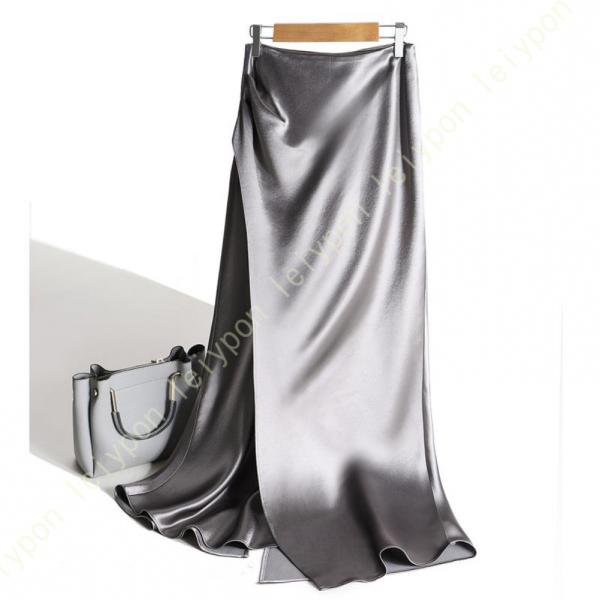 サテンスカート レディース きれいめ 上品 ベーシック エレガント スカート ツルツル サテン素材 ...