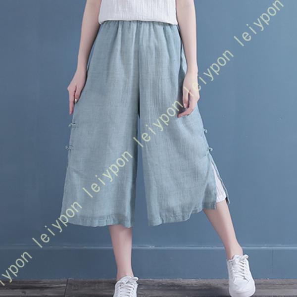 ワイドパンツ レディース ハイウエスト パンツ ズボン ガウチョパンツ 春 夏 秋 大きいサイズ レ...