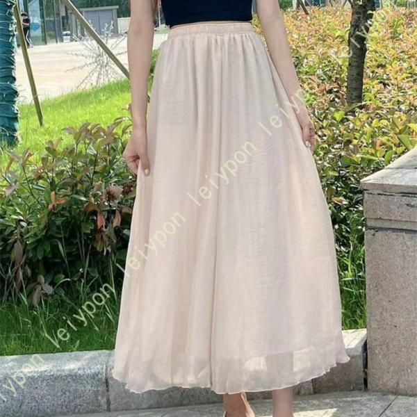 レディース ワイドパンツ シフォン 春 夏 大人っぽい エレガント フレアパンツ 接触冷感 涼しい ...