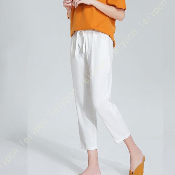 レディース ワイドパンツ 綿麻 ゆったり ガウチョパンツ ウエストゴム リネン 春 夏 体型カバー ...