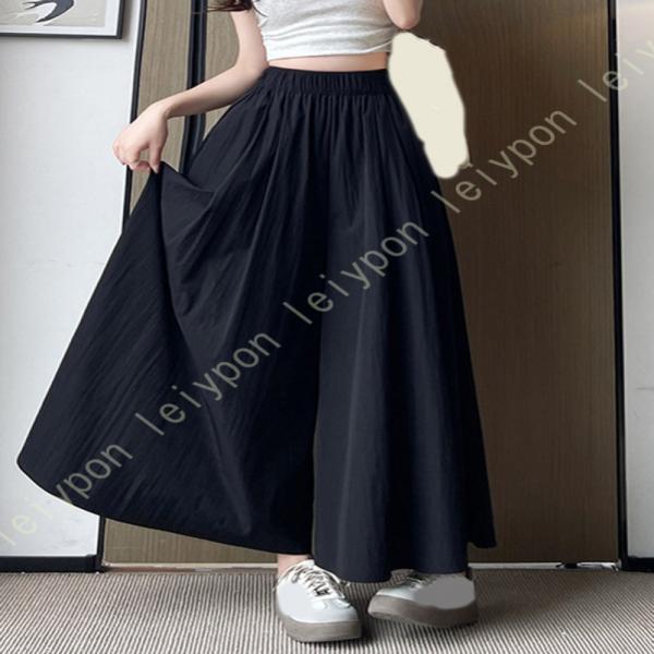 ワイドパンツ レディース 大きいサイズ 春夏秋冬 きれいめ 春  ウエストゴム ガウチョパンツ パン...