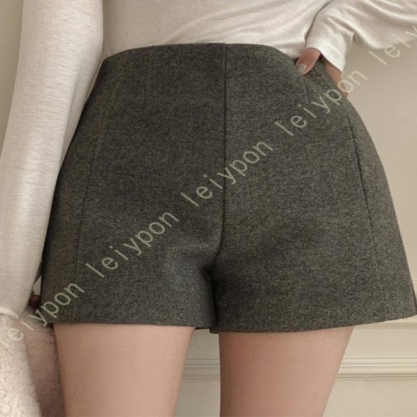キュロット ショートパンツ レディース ハイウエスト 無地 大人の女性が履ける キレイめ カジュアル...