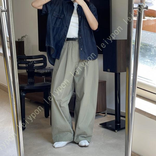 ワイドパンツ サルエルパンツ レディース ゆったり リネン ウエストゴム 夏 綿麻 通気 涼しい ア...