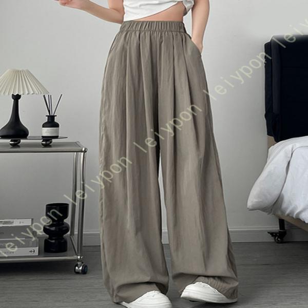 ワイドパンツ レディース 麻 リネン きれいめ 夏 涼しい ゆったり ウエストゴム 綿麻 体型カバー...