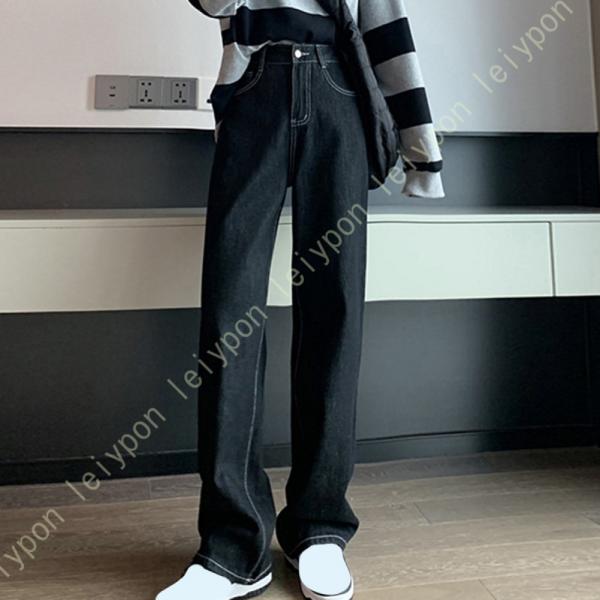 ジーンズ ワイドパンツ ワイド デニム レディース おしゃれ ロング丈 ハイウエスト 通勤 カジュア...