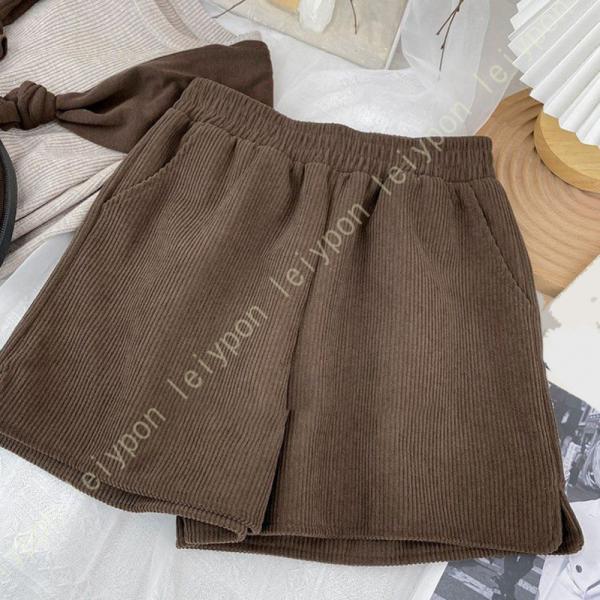 ショートパンツ レディース ポケット付き ハーフパンツ キュロット コーデュロイ 秋冬 おしゃれ レ...
