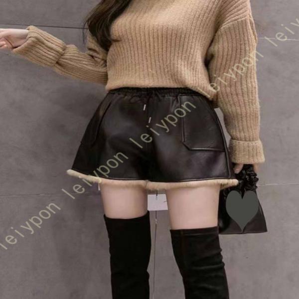 短パン ハイウエスト ショートパンツ 暖かい レース飾り 足長効果抜群 レディース レジャー アウト...