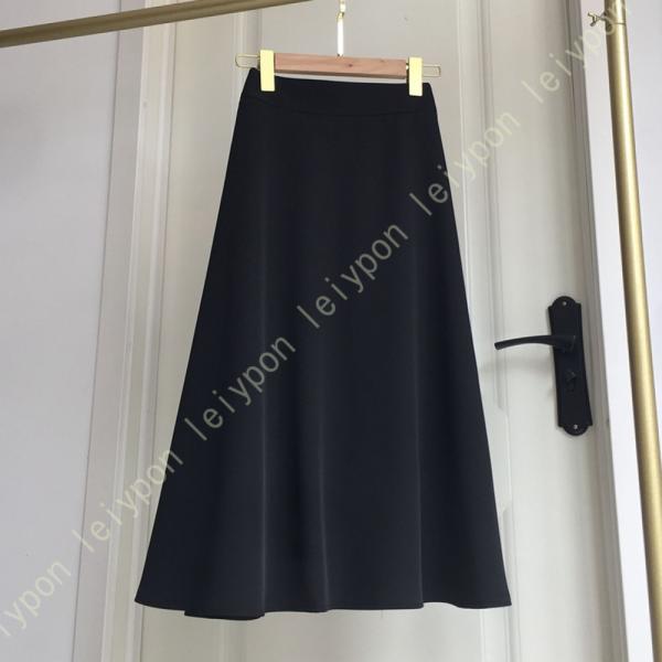 フレアスカート スカート 夏 レディース 春夏 ハイウエスト ゆったり シンプル ひざ丈 シフォン ...