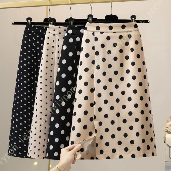 ドットスカート ロングスカート レディース エレガント シフォンスカート きれいめ 春 夏 秋 ロン...