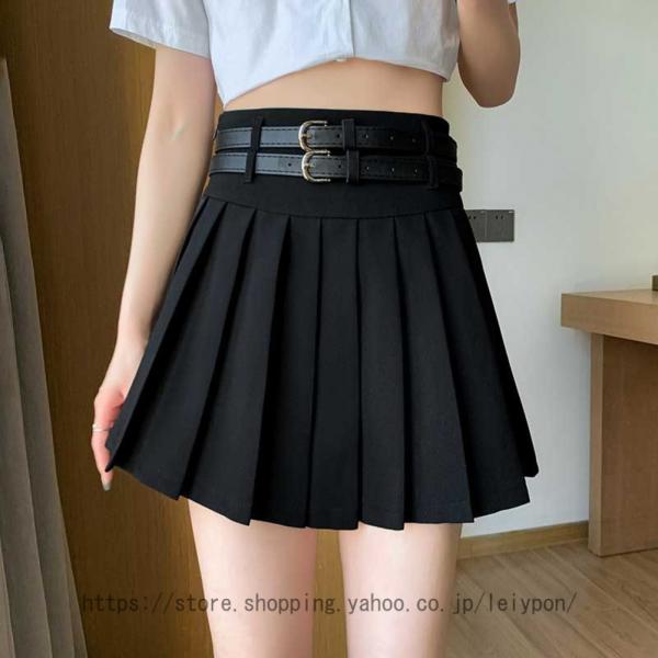 プリーツスカート レディース 夏 おしゃれ ファッション スカート 着痩せ 高見え 美尻 スカパン ...
