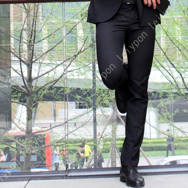 チノパン メンズ スラックス 裾上げ済 秋 冬 吸汗 速乾 スリム スーツパンツ ノータック スキニ...