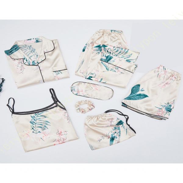 レディース パジャマ ルームウェア 寝間着 7点セット 部屋着 春 夏 秋 冬 セクシー 抜け感 ナ...