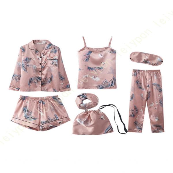 サテン パジャ レディースパジャマ 上下セット ルームウェアセット 前開き 半袖 寝間着 サテン生地...