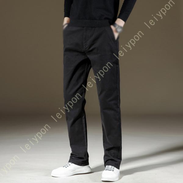 スラックス メンズ 裾上げ済み スリム ノータック ビジネス 洗える ストレッチ スラックス ウォッ...