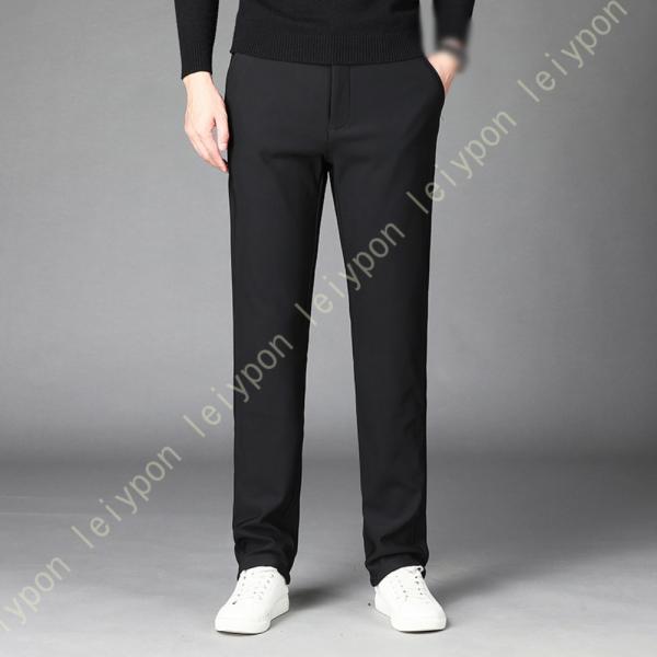 スラックス メンズ 裾上げ済み スリム ストレッチ 防シワ ロングパンツ ビジネス ウォッシャブル ...