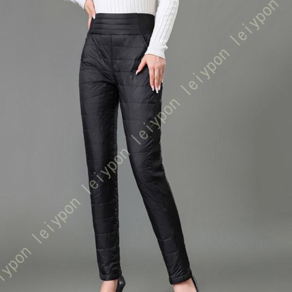 ダウンパンツ ダウンパンツ レディース ロングパンツ ウエストゴム 中綿パンツ 着痩せ 脚長 軽量 ...