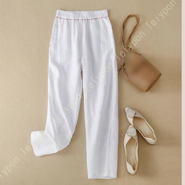 ワイドパンツ レディース ガウチョパンツ リネン ゆったり リラックス イージーパンツ リネン混 春...