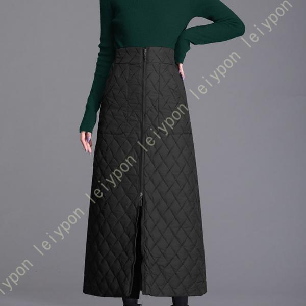 ロングスカート 巻きスカート ダウンスカート キルティングスカート ロング丈 ワンピース 中綿 女性...