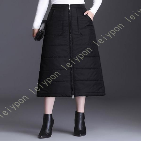 中綿 スカート あたたかい レディース 防寒 軽量 ミモレ丈 きれいめ Aライン 防風 アウトドア ...