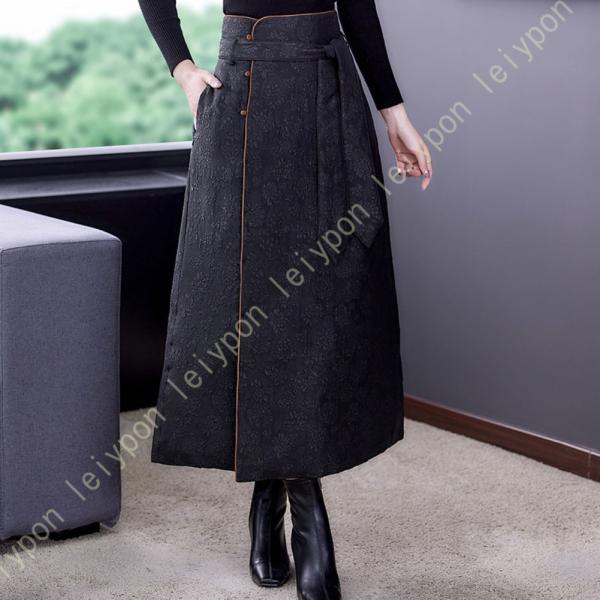 ロングスカート 中綿スカート レディース マキシ丈スカートロングスカート ダウンスカート ひざ掛け ...