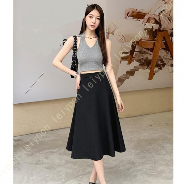 フレアスカート シンプル 春夏 Aライン きれいめ ゆったり カジュアル 綺麗見 着脱ラク 普段着 ...