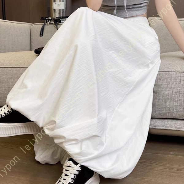 フレアスカート バルーンスカート スカート ロングスカート 春 秋 ポケット付き 裏地付き aライン...